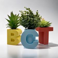 Single Letters Pots