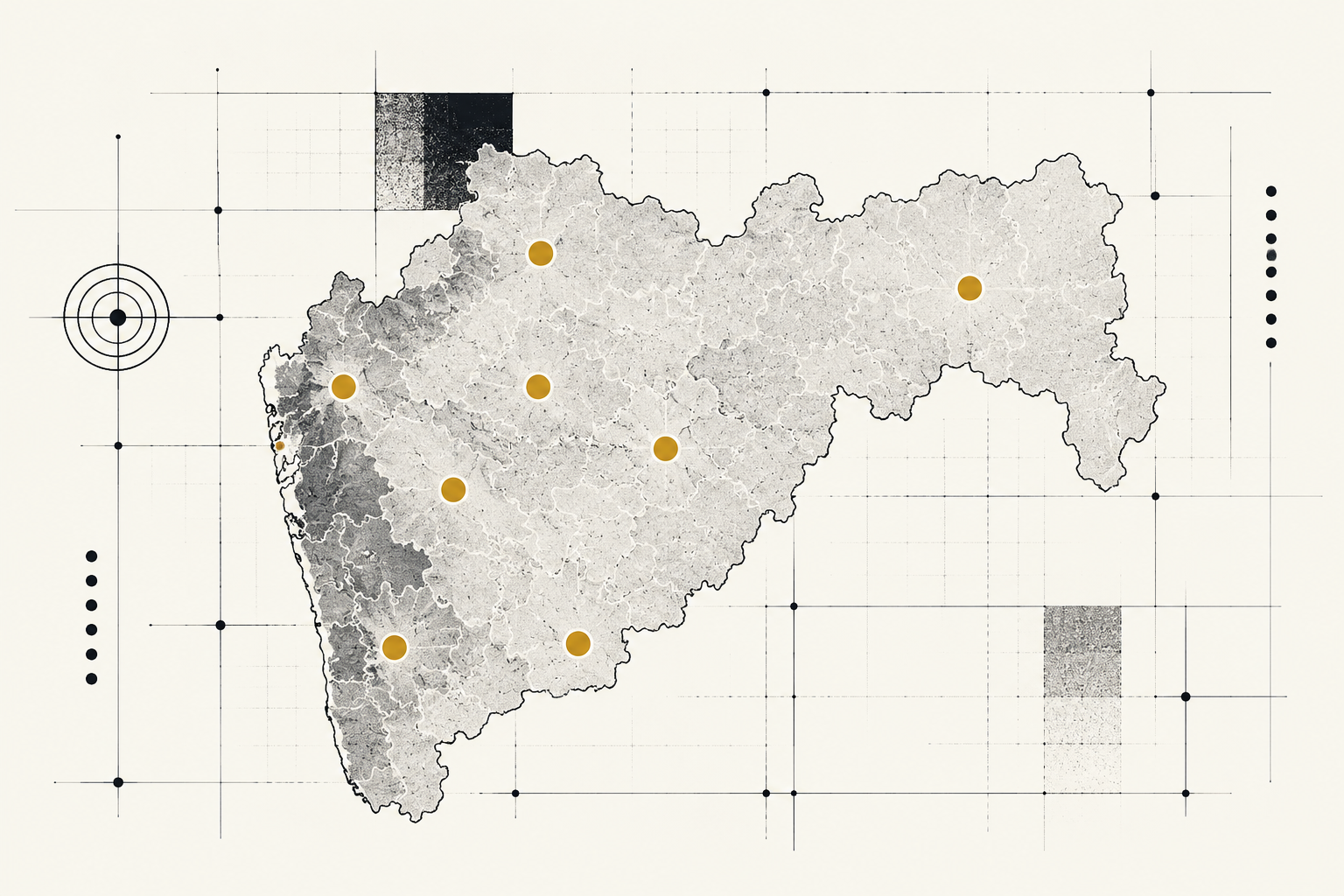 Stylized Maharashtra map